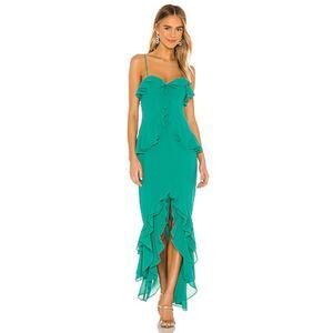 Lovers + Friends Melissa Gown In Deep Teal Size Small